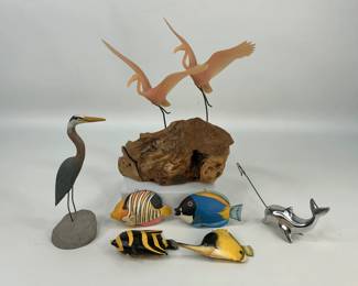 Vintage John Perry Flamingo Sculpture and More