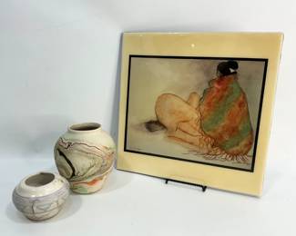RC Gorman Tile & Native Pottery