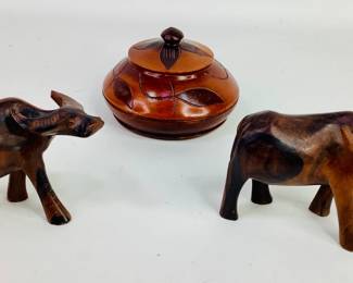 Hand-Carved Water Buffalo & Trinket Box