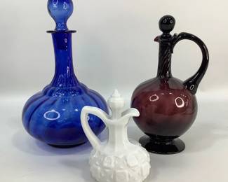 Colored Art Glass Decanters