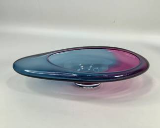 Jen Benda Signed Art Glass Bowl