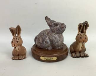 Kime Shaklee Stone Bunny Figure & More