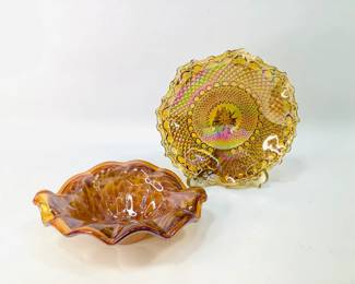 Indiana Glass Plate & Art Glass Bowl