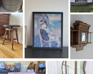 Adorable Vintage Pink Brother Tingler Sewing Machine, Gorgeous Noritake Dinner set, Walnut Vanity + MUCH MORE!
