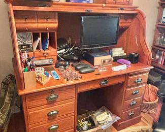Detail of Roll Top Desk Open