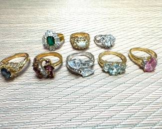 Vintage Plated Rings Lot