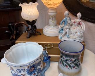 vintage lamps throughout the store