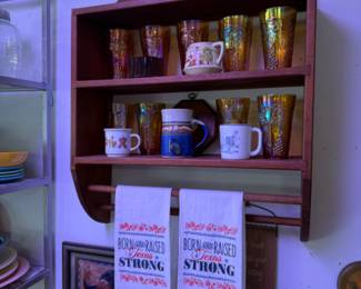 glassware, kitchen towels, mugs, etc.
