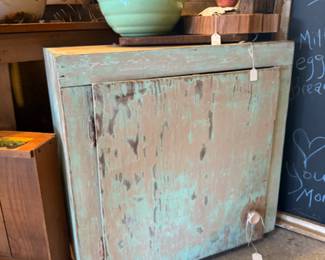 Antique Cabinet/Shelving Unit Distressed, solid wood