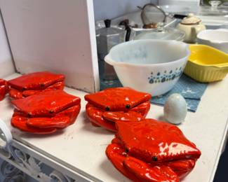 Whimsical crab ramekins