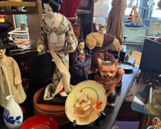 Asian art, plates, statuary and more