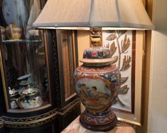 Antique porcelain table lamp