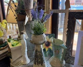 garden decor and vintage items