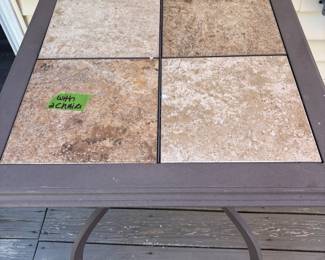 Outdoor table stone tile top
