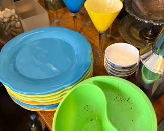 Plates with matching glasses