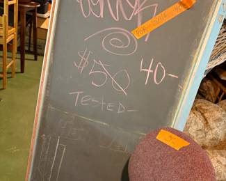 Vintage chalk board class room size