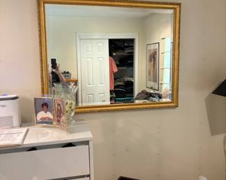 Gold wood mirror