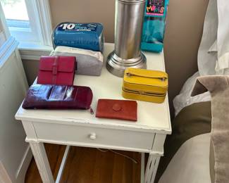 Side table and lamps