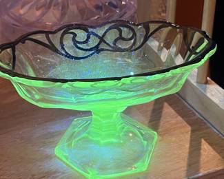 There are a few pieces throughout the house they glow under a blacklight… The following are pictures of some of those