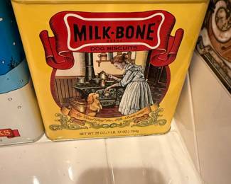 milk bone vintage collectible tin