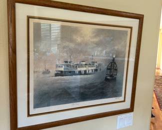 John Kelly “Star Ferry” signed frame 36” x 30”