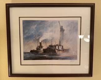 John Kelly “statue of liberty “ signed frame 25” x 22”