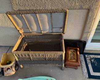 Rattan storage box