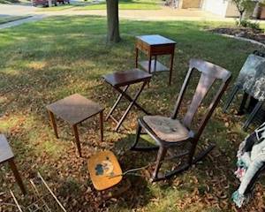 Antique Rocking chair- Misc Tables