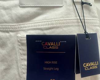 NEW Cavalli white jeans