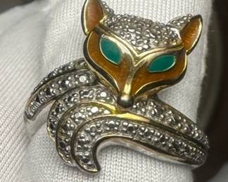 FOX Sterling Silver Ring