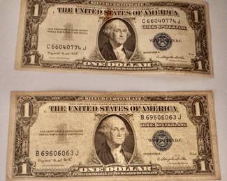 Silver Certificates, coins & more (see full auction site)