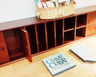 VINTAGE WOOD ORGANIZER, 36" W X 8" DEEP