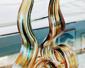 MID CENTURY MURANO STYLE ART GLASS