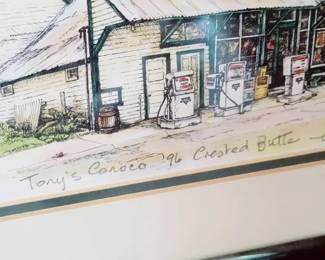 TONY'S CONOCO, 1996, CRESTED BUTTE, COLORADO, SIGNED
