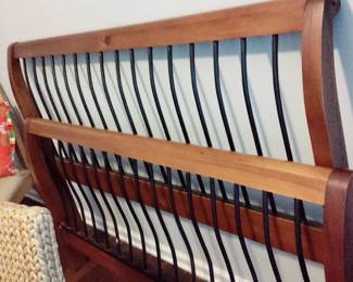 SLEIGH BED, RAILS, ETC.