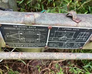 6). Military Utility Trailer - Manufactured in 10-87,