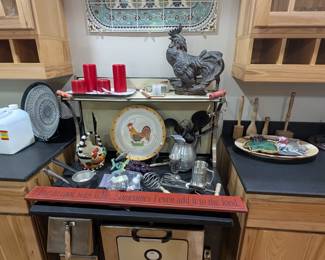 Antique wood cook stove in pristine condition