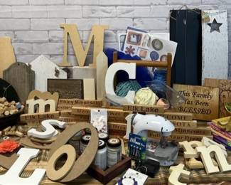 Unfinished Wood Works, Crafting Bundle, Cork, books, paint