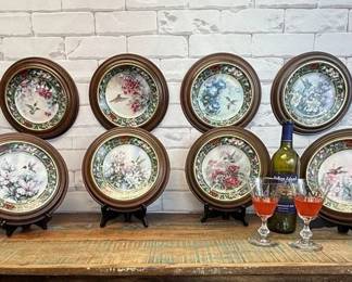 Lena Liu Hummingbird Plates- bundle of 8 (Wine and glassware not included)
