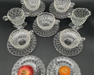 Glass Tea Set- Bundle of 14 (Similar to another Lot)