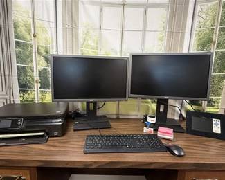Office Bundle – Dual Monitors, Printer, Keyboard, Mouse & Accessories