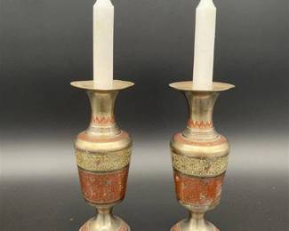 Two Brass Candle Sticks