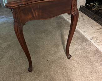 Solid Wood Extendable Wooden Table - fits perfectly up against a wall. Opens up and extends to seat four.