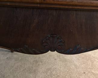 Solid Wood Extendable Wooden Table - fits perfectly up against a wall. Opens up and extends to seat four.