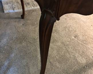 Solid Wood Extendable Wooden Table - fits perfectly up against a wall. Opens up and extends to seat four.