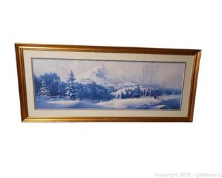 Winters Velvet Mantle Print