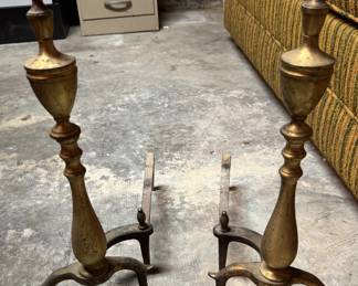Pair of Brass Andirons