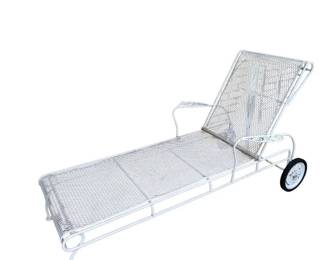Vintage Wrought Iron Chaise Lounge