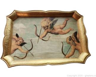 Vintage Italian Wood Tray