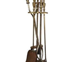 Brass Fireplace Tool Set